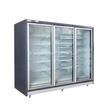 3 Porte de vitre Réfrigérateur commercial Afficher les aliments congelés